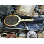 Slazenger case containing Slazenger tennis rackets.