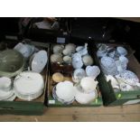 Three boxes of china to include Royal Worcester etc