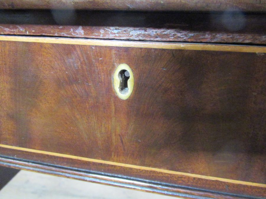 A 19th century mahogany Pembroke table, with drop flaps and fitted with one real and one dummy - Image 2 of 4