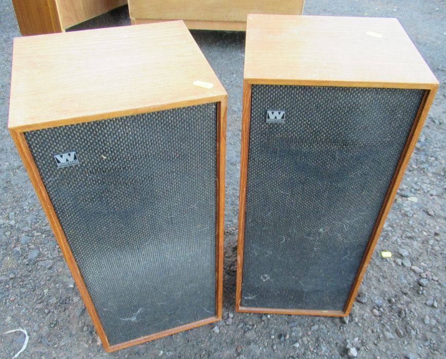 A pair of  Wharfedale speakers