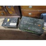 An Ammo Box together with a deed box