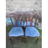 Set of 4 Edwardian dinning chairs.