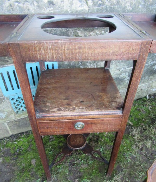 A collection of furniture to include pot cupboard, tables, mag rack etc - Image 6 of 6