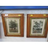 Pair of J Macpherson, cattle in a field, and figure driving sheep, 7.5ins x 5ins