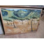 A 20th century oil on canvas, Oloololo Escarpment, 28ins x 39ins
