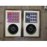 Elvis Presley, two limited edition 25th anniversary framed stamps and records