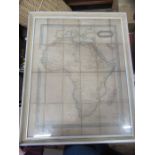 An Antique folding map of Africa, published by Darton & Son 1833, 25.5ins x 20ins