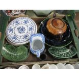 A collection of porcelain, to include plates, bowls, jug etc