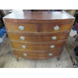 A 19th century mahogany chest of drawers  width 41ins, depth 20ins, height  40ins