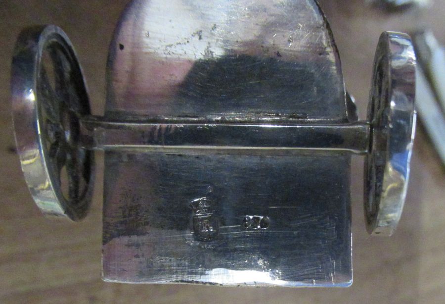 A continental silver model of a chariot pulled by horses - Image 4 of 4