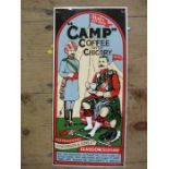 A modern Camp Coffee enamel sign, 14ins x 6.5ins