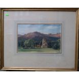 Francis Dodd, watercolour, Little Malvern Priory, 9.25ins x 14ins