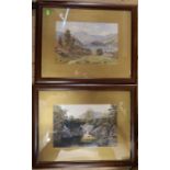 Two 19th century watercolours, landscapes, 9ins x 13ins