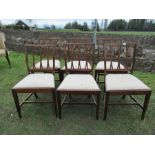 A set of six 19th century dining chairs