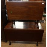 Two 19th century mahogany drop leaf tables, one with ball and claw feet, 36ins x 48ins, height