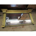 A Regency gilt frame over mantle mirror, width 56ins, height 28ins