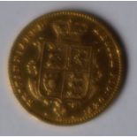 An 1870 gold half sovereign