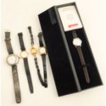 A Raymond Weil ladies wrist watch, together with a Certina ladies wrist watch and 3 others