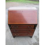 An Edwardian mahogany bureau