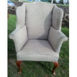 A Georgian design wing back chair