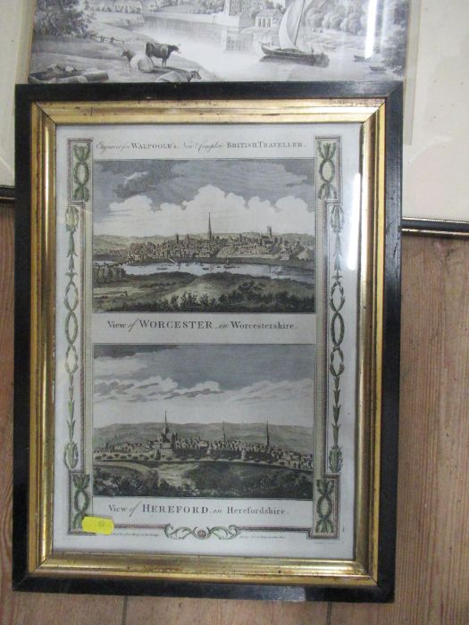 A collection of 19th century and later prints, to include Putney Bridge, views of Worcester, Crome - Image 6 of 10