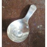 A Georgian silver caddy spoon