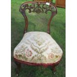 A Victorian bedroom chair