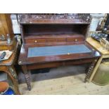 A 19th century mahogany desk, width 45ins, height 46ins