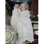 Two bisque headed dolls - Both in good condition to the heads