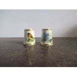 Two Royal Worcester thimbles