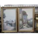 A pair of Victorian /Edwardian watercolours, signed Jn. White  RI ,of rural scenes,18ins x 11ins