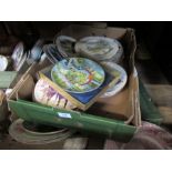 Five boxes of collectors plates, china, dinnerware etc
