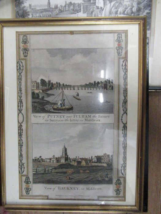 A collection of 19th century and later prints, to include Putney Bridge, views of Worcester, Crome - Image 7 of 10