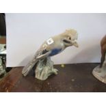 A Bing & Grondahl Copenhagen model of a Jay height 7.5ins  - Very minor rough patch to tip of beak