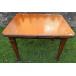 A mahogany dining table, 41ins x 35.5ins, height 28ins