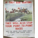 A British Field Sports Society Point to Point poster Protect Country Sports, No.13
