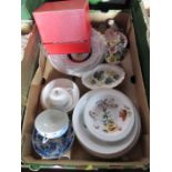 A collection of assorted china to include Royal Worcester and Spode