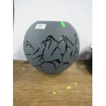 Kelsey Pilgrim, a cameo glass vase, decorated with mountains, height 10ins