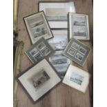A collection of 19th century and later prints, to include Putney Bridge, views of Worcester, Crome