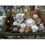 Two boxes of mixed ceramics, to include Royal Worcester tea ware