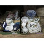 Two boxes of assorted Worcester, to include Evesham pattern dinner ware
