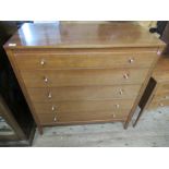 A Gordon Russell of Broadway chest of drawers together with a matching dressing table. Chest of