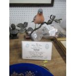 An Albany China porcelain and bronze model, of a Chaffinch, together with certificate