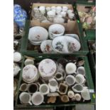 Three boxes of mixed ceramics, to include Royal Worcester table ware