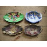 A Carlton Ware Rouge Royale oval dishes, together with two other Carlton Ware oval dishes and a