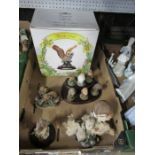 A collection of Royal Doulton owl models and others