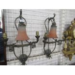A pair of 19th century style light fittings