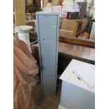 A metal gun safe, height 51.5ins, with keys