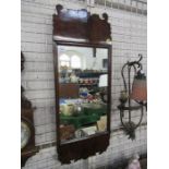 A 19th century mahogany fret cut mirror