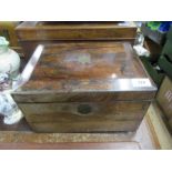 A 19th century rosewood double tea caddy